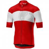 2019 Casteli Ruota Rood Wielershirt Korte Mouw 164ZETM