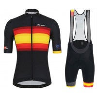 2019 Santini Tour De Spain Fietskleding Set Fietsshirt Met Korte Mouwen+Korte Koersbroek Bib 104LEGO