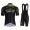 2019 Scott Mitchelton Zwart-Geel Fietskleding Set Fietsshirt Met Korte Mouwen+Korte Koersbroek Bib 479LOEI