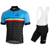 BIANCHI MILANO Codigoro Blue Fietskleding Set Wielershirt Korte Mouw+Korte Fietsbroeken Bib