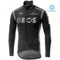 2020 INEOS zwart Thermal Wielershirt Lange Mouw 960VRPJ