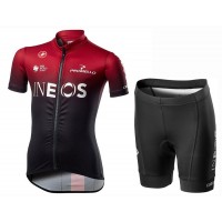 2020 INEOS Team Kids Fietskleding Set Wielershirt Korte Mouw+Korte Fietsbroeken Bib 730IKML