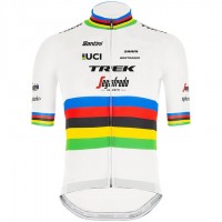 2020 Trek Segafredo World Champion Wit Wielershirt Korte Mouw 107YYXW