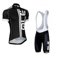 2015 ALE Fietskleding Set Fietsshirt Met Korte Mouwen+Korte Koersbroek Zwart 1