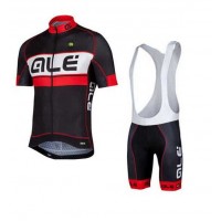 2015 ALE Fietskleding Set Fietsshirt Met Korte Mouwen+Korte Koersbroek Rood Zwart
