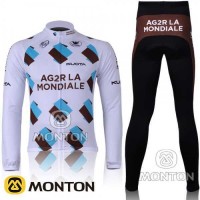 Ag2r La Mondiale Fietskleding Wielershirts Lange Mouw+Lange Fietsbroeken