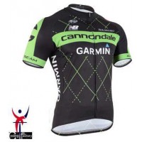 2015 Cannondale Garmin Wielershirt Met Korte Mouwen Zwart