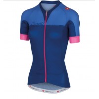 2016 Castelli Vrouwen Aero Wielershirt Korte Mouw Blauw