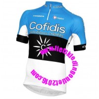 2016 Cofidis Champion Wielershirt Korte Mouw Blauw