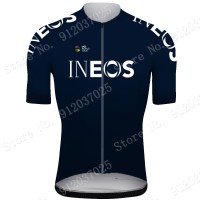 Blue New Ineos Grenadier 2021 Team Wielerkleding Fietsshirt Korte Mouw SjN4w0