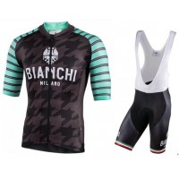 Wielerkleding Profteams 2020 BIANCHI MILANO Flumini Wielershirt Met Korte Mouwen+Pelau Koersbroek Korte