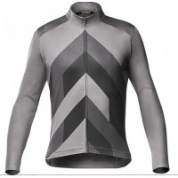 Wielerkleding Profteams 2020 MAVIC Cosmic Graphic Wielershirts Lange Mouw Grau