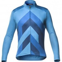 Wielerkleding Profteams 2020 MAVIC Cosmic Graphic Wielershirts Lange Mouw Blauw