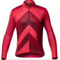 Wielerkleding Profteams 2020 MAVIC Cosmic Graphic Wielershirts Lange Mouw Rood