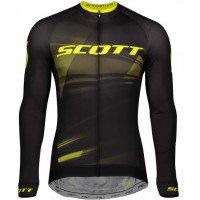 Wielerkleding Profteams 2020 SCOTT RC Pro Wielershirts Lange Mouw Zwart