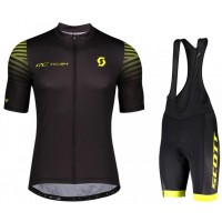Wielerkleding Profteams 2020 SCOTT RC TEAM 10 Fietskleding Set Fietsshirt Met Korte Mouwen+Koersbroek Korte Zwart