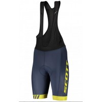 Wielerkleding Profteams 2020 SCOTT RC TEAM++ Koersbroek Korte Giallo/Blauw