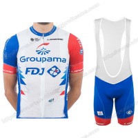 Groupama Fdj 2021 Fietskleding Fietsshirt Korte Mouw+Korte Fietsbroeken Bib ABNFK