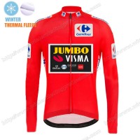 Winter Fleece Jumvo Visma Spanish Pro Team 2021 Wielershirts Lange Mouwen PJJST