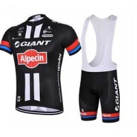 2015 Giant Fietskleding Set Fietsshirt Met Korte Mouwen+Korte Koersbroek Zwart