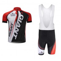 Giant 2014 Fietskleding Set Fietsshirt Met Korte Mouwen+Korte Koersbroek Rood Zwart