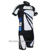Teams Giordana Wielerkleding Set Set Wielershirts Korte Mouw+Fietsbroek Wit Zwart