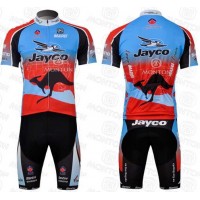 JAYCO Pro Team Wielerkleding Set Wielershirts Korte+Korte Fietsbroeken Blauw Rood