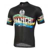 Bianchi Milano Misegna Black Wielershirt Korte Mouwen