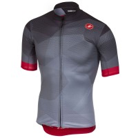 Castelli Flusso Antracite Wielershirt Korte Mouw