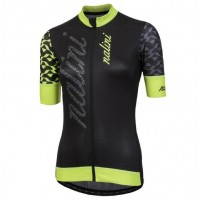 Nalini AHS Stilosa Black/Yellow Dames Wielershirt Korte Mouw