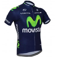 2015 Movistar Wielershirt Met Korte Mouwen