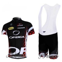 Orbea Pro Team Fietskleding Set Fietsshirt Met Korte Mouwen+Korte Koersbroek Zwart Blauw