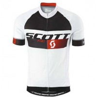 2015 Scott RC Pro Zwart-Wit-Rood Wielershirt Met Korte Mouwen