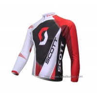 SCOTT RC Pro Wielershirt Lange Mouwen Rood Wit Zwart