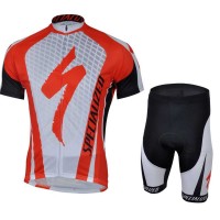 2013 Specialized Fietskleding Wielershirts Korte Mouw+Fietsbroekje Wit Rood Zwart