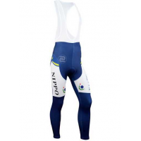 2014 FANTINI Fietskleding Lange Fietsbroeken Bib Blauw Geel Wit