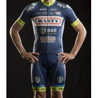 2017 Wanty Fietskleding Set Fietsshirt Met Korte Mouwen+Korte Koersbroek